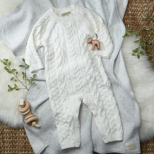 Miniatura 7 de Hope & Henry Layette - Suéter de cuerpo entero, tejido para bebé