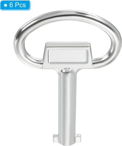 Miniatura 3 de PATIKIL Llave de llave de vaso de 0.5 x 0.198 pulgadas, paquete de 6 llaves de medidor de agua a gas para gabinete eléctrico para cerradura de panel