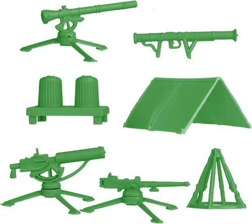 Miniatura 3 de BMC Classic - Juego de accesorios de plástico para hombre, 10 unidades de campamento militar, fabricado en EE. UU Verde medio