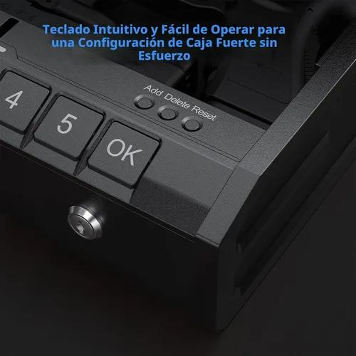 Miniatura 2 de ONNAIS Iron SE Biometric Gun Safe – Caja fuerte para pistola de acceso rápido con huella digital y bloqueo de teclado para el hogar, mesita
