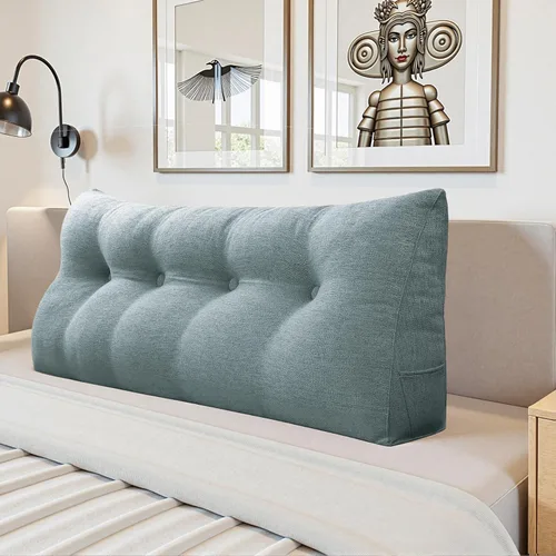Miniatura 25 de Almohada de Cuña para Cabecero - Almohada Triangular para Cabecero de Cama, Almohada de Cuña para Descanso en la Cama, para Sentarse en la Cama