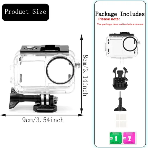 Miniatura 2 de PCTC Funda impermeable de 147.6 ft para DJI Osmo Action5 Pro, accesorios para DJI Osmo Action5 Pro/4/3 funda impermeable, carcasa protectora