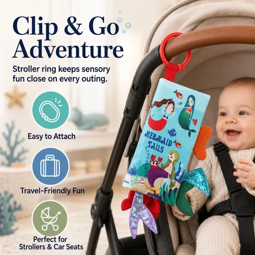 Miniatura 6 de Libros para bebés de 0 a 6 meses, libros arrugados para bebés, juguete sensorial táctil y tacto de 6 a 12 meses, juguetes de viaje suaves
