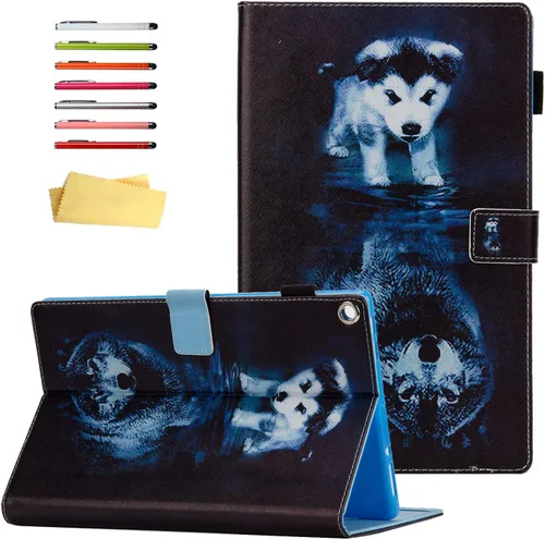 Miniatura 21 de Funda para tablet Fire HD 8 de 8ª/7ª/6ª generación de 8.0 pulgadas con soporte para lápices [encendido y apagado automático] ranuras para tarjetas