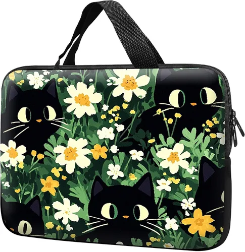 Miniatura 18 de Funda para laptop con asa de 10 pulgadas, impermeable, diseño de lentes de sol de alpaca, funda para computadora compatible con MacBook Air, Pro
