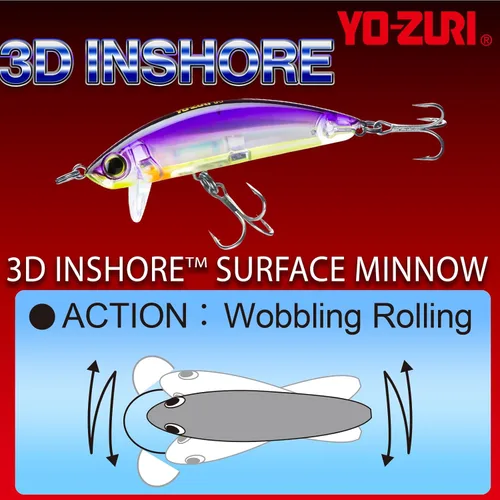 Miniatura 4 de Duel Yo Zuri 3 D Inshore Surface Minnow ' F Mm 2 Floating Lure