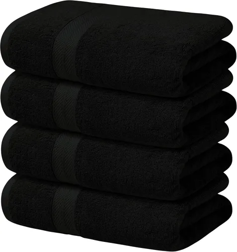 Miniatura 17 de Avalon Towels Juego de 4 toallas de baño beige (27 x 54 pulgadas), 100% algodón absorbente y de secado rápido, toallas beige para baño, súper suaves
