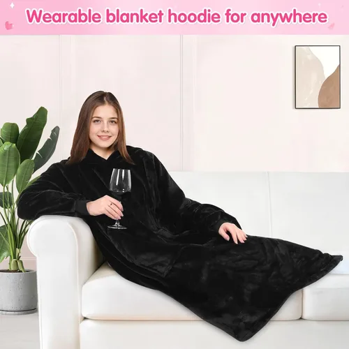 Miniatura 3 de KPBLIS Manta Ponible con Capucha Regalos para Mujeres y Hombres, Acogedoras Mantas con Capucha Sudadera Regalos de Navidad y Cumpleaños para Mujeres