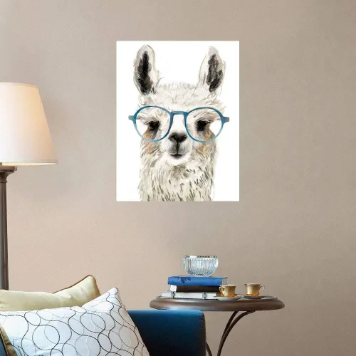 Miniatura 4 de CANVAS ON DEMAND Vinilo decorativo Hip Llama II, obra de arte infantil