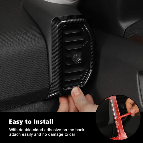 Miniatura 5 de RT-TCZ Kit de anillo de decoración de aire de fibra de carbono, accesorios interiores para Ford Bronco Sport 2021 2022