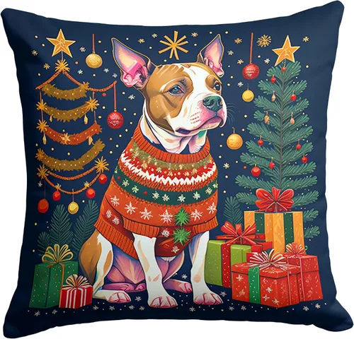 Miniatura 14 de Caroline's Treasures DAC1082PW1414 Affenpinscher - Almohada decorativa de tela navideña, lavable a máquina, para interiores y exteriores, para sofá