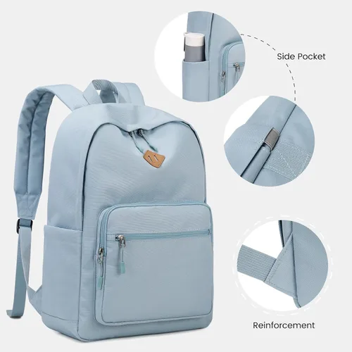 Miniatura 5 de Mochila Lohol Clásica para Escuela, Viaje, Universidad, Resistente al Agua y Duradera, Azul