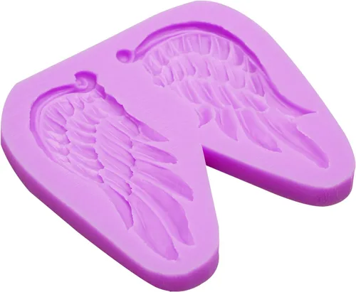 Miniatura 8 de Molde de silicona de alas de ángel, 3 piezas, moldes de fondant de plumas para decoración de pasteles y manualidades, resina de arcilla y chocolate
