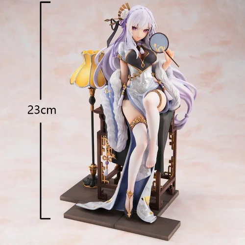Miniatura 5 de LUNK Figura Emilia Figura de acción de anime Exquisita estatua de PVC, modelo coleccionable de escritorio, adornos de escritorio, regalo