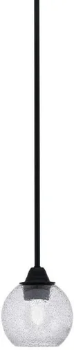Miniatura 117 de Toltec Lighting Paramount - Mini colgante de 1 luz en acabado negro mate con cristal de arte perla de 7 pulgadas y estilo negro