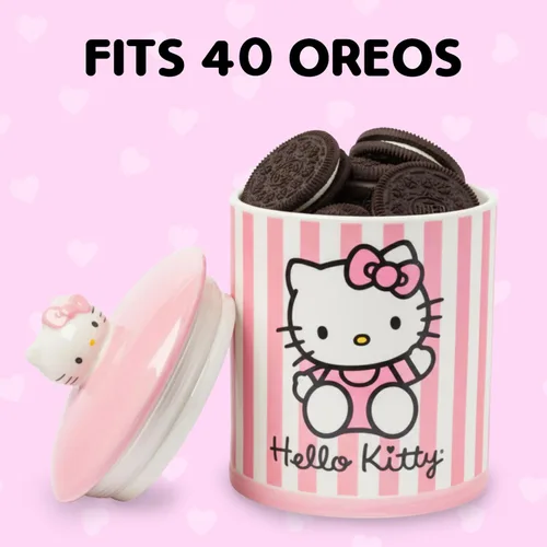 Miniatura 3 de Silver Buffalo Sanrio Hello Kitty Tazón de galletas diseño de gatito rosa tamaño mediano de cerámica Hello Kitty Waving (cerámica)