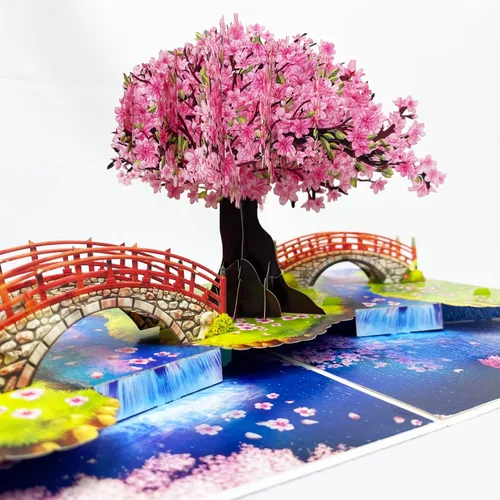 Miniatura 16 de Tarjeta de felicitación desplegable 3D – Tarjeta de pesca hecha a mano con lubina saltarina y lago escénico – Día del Padre, cumpleaños, jubilación