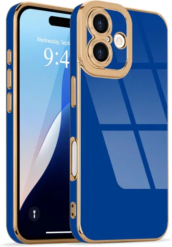 Miniatura 113 de Lafunda Diseñada para iPhone 13 Pro, fundas lujosas con chapado lindo para mujeres y niñas, elegante borde dorado, a prueba de golpes, TPU con funda
