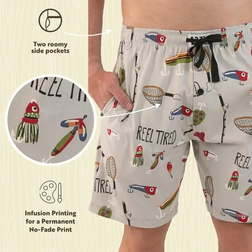 Miniatura 21 de Lazy One - Pantalones cortos de pijama para hombre, ropa de dormir