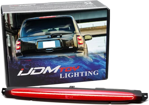 Miniatura 9 de iJDMTOY Conjunto de tercera luz de freno de montaje alto Len rojo oscuro compatible con Chevrolet 2002-2009 Trailblazer, GMC Envoy, Buick Rainier