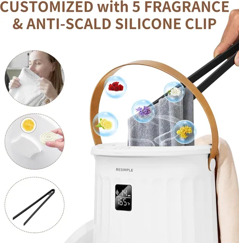 Miniatura 4 de Calentador de toallas calientes para baño; calentador de toallas de lujo en cubo; calentador de mantas de spa de gran capacidad de 20L; diseño