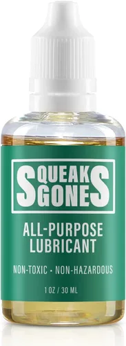 PlanetSafe Lubricants SqueaksGone Lubricante – 1 onza – Squeak Fix – Aceite de bisagra/lubricante para puerta de garaje – Aceite para máquina de