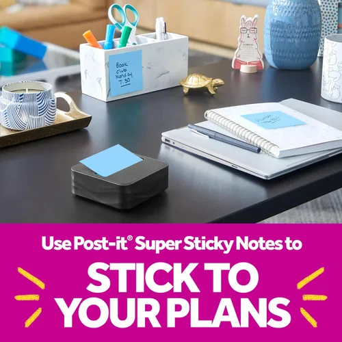 Miniatura 6 de Dispensador de Notas Post-it Moderno Negro El Paquete Incluye Dispensador y 3 Blocs de Notas Adhesivas Pop-up Super Sticky 2X El Poder de Adherencia