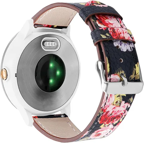 Miniatura 8 de Abanen Correa de reloj de 0.787 in para Garmin Venu Sq/Venu 2 Plus/Vivoactive 6/5, correa de cuero de liberación rápida para Vivoacvit 3, Forerunner