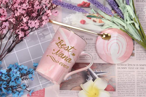 Miniatura 2 de Taza Best Nana Ever Taza de Café Best Nana Taza Nana Regalos Cumpleaños Día de las Madres Regalos para Mamá Abuela de Nietos Nieta Nieto Nietos Gris