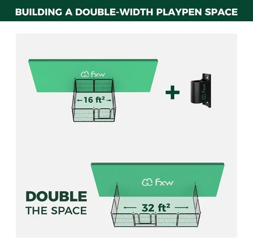Miniatura 5 de FXW Anclaje de valla a pared (paquete de 4) para uso con corralito para perros en patio, jardín, puertas, chimenea, interior/exterior, se adapta a
