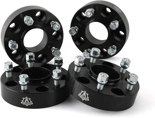 Juego de 4 espaciadores de ruedas de 1.5 pulgadas de grosor - 5x127mm, adaptador centrado de cubo de 5 x 5 pulgadas, diámetro de 71.5mm, pernos de