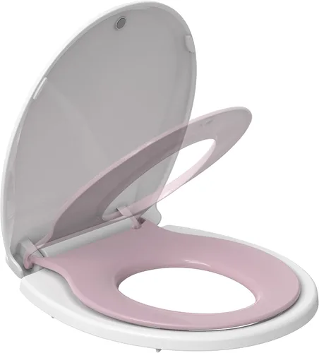 Miniatura 21 de Asiento de inodoro alargado duradero con cierre suave y lento, fácil de instalar y limpiar, nunca se afloja, blanco, se adapta a la mayoría