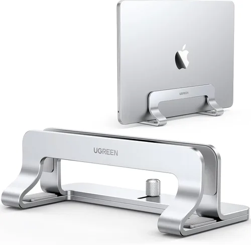 Miniatura 10 de UGREEN Soporte vertical para laptop para escritorio compatible con MacBook Pro, MacBook Air, soporte vertical de aluminio ajustable para portátiles
