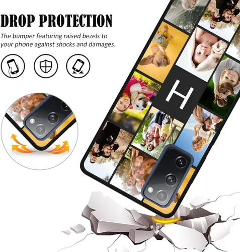Miniatura 5 de Personalizar Fotos Funda para Samsung Galaxy S20 FE 5G con múltiples imágenes Collage Letter - Personalizado S 20 fe 0.18 oz Smart/Celular/Teléfono