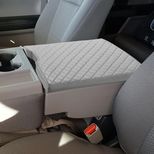 Miniatura 8 de Zxiaochun Funda de consola central para Ford F150 2015-2025/F250 F350 F450 2017-2025 de cuero para reposabrazos, tapa de consola central, accesorios