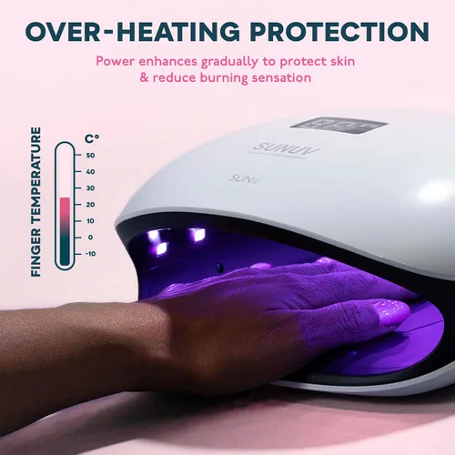Miniatura 5 de Secador de uñas con gel con LED de 48 W UV y sensor (blanco), de Sunuv