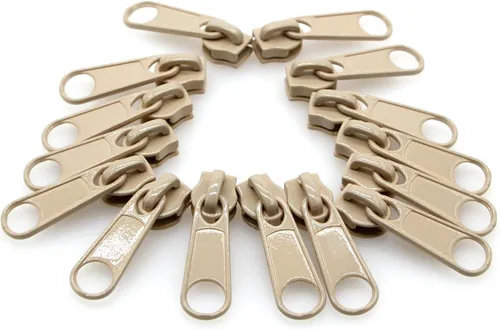 Miniatura 7 de Leekayer The Yards - Cremalleras de nailon beige #3 para coser, 10 yardas con 25 deslizadores para manualidades, bolsas de costura a medida