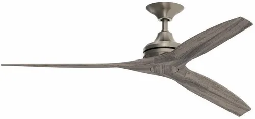 Miniatura 4 de Fanimation Spitfire - Ventilador de techo para interiores y exteriores de 60 pulgadas, níquel cepillado con cuchillas naturales