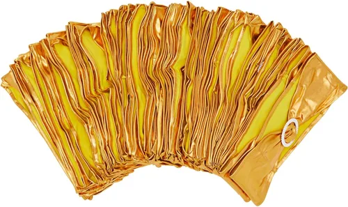 Miniatura 5 de Juvale Bandas doradas para silla, paquete de 100 unidades, poliéster sólido, se adapta a respaldos de sillas de 13.5-16.5 n con alzapaños dorados