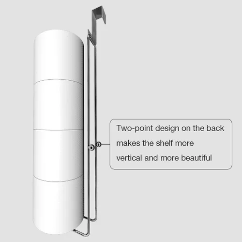 Miniatura 54 de Conworld Soporte de pared para almacenamiento de papel higiénico, dispensador portarrollos de papel higiénico sobre el tanque de reserva