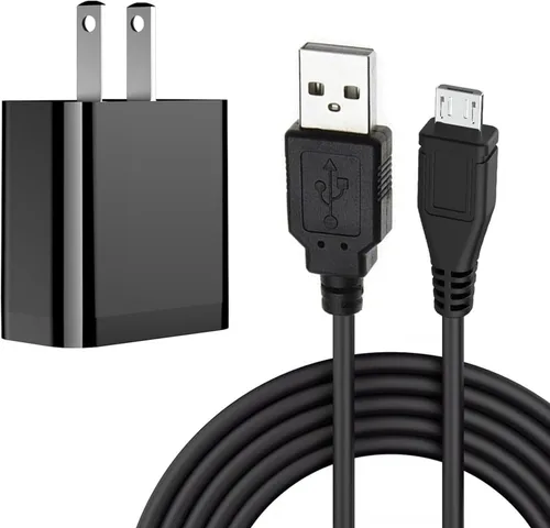 Miniatura 8 de Cable de carga de pared micro USB de 5 V, adaptador de alimentación de CA a CC con cable de alimentación de 9.8 ft de 10 pies para cámara