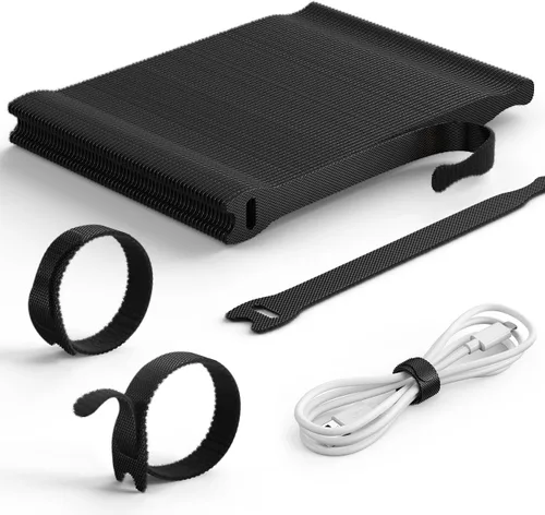 Miniatura 12 de Paquete de 10 Bridas de Cable de Silicona Organizador de Cordones - Lamicall Bridas de Alambre Elásticas para Gestión, Artículos Imprescindibles