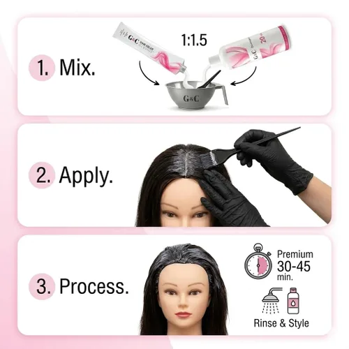 Miniatura 3 de Hair Bar NYC Colores permanentes profesionales para el cabello, 8.21, rubio ceniza violeta claro M.A.B. Sistema de color intenso y brillante