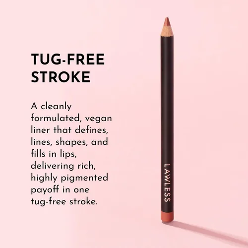Miniatura 7 de Lawless Forget the Filler Definer Liner - Canela - Delineador de labios premium con ingredientes naturales para proporcionar un aspecto suave con un