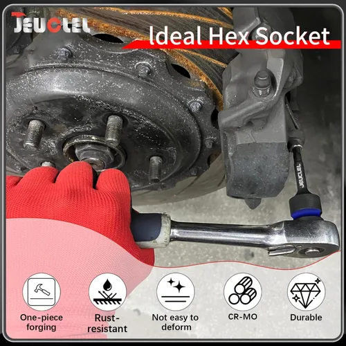 Miniatura 3 de Enchufe hexagonal de broca de impacto de 8 mm, llave de impacto hexagonal de 1/2 pulgada H8, adaptador de destornillador hexagonal de acero Cr-Mo