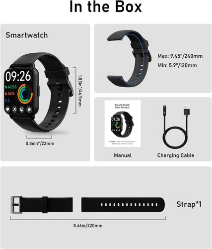 Miniatura 12 de DIVElink Relojes inteligentes para hombres y mujeres, rastreador de actividad física con monitor de frecuencia cardíaca, IP68, impermeable, más