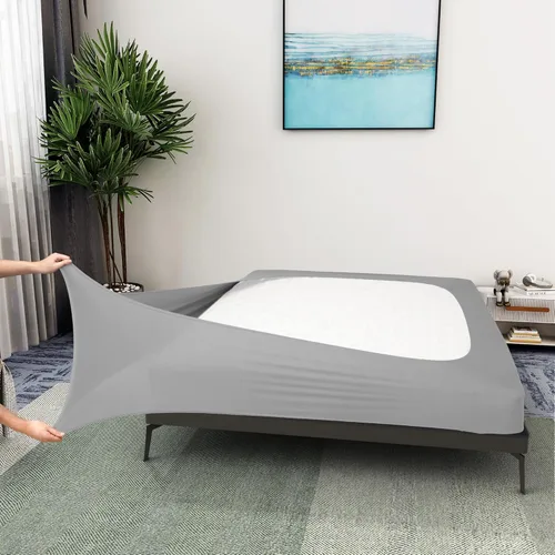 Alyvia Spring - Funda para box de cama Plata