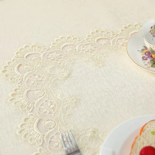 Miniatura 8 de Mantel rectangular de encaje para verano, otoño, decoración de flores, mantel de macramé para comedor, fiesta de cocina, al aire libre, cena