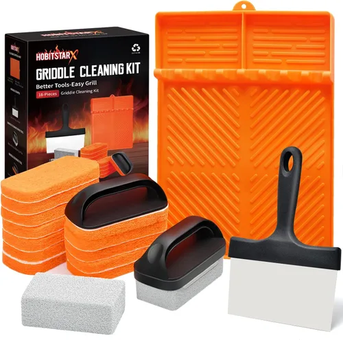 Miniatura 11 de Kit de limpieza de plancha para accesorios de plancha Blackstone - Kit de limpieza de plancha de 12 piezas - Juego de limpiador de parrilla