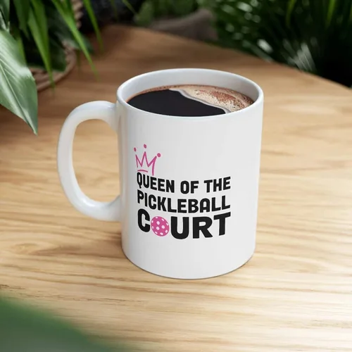Miniatura 9 de Panvola Queen of the Pickleball Court Pickleball Regalos para mujeres, esposa, mamá, abuela, tía, novia, taza de cerámica regalos para amantes